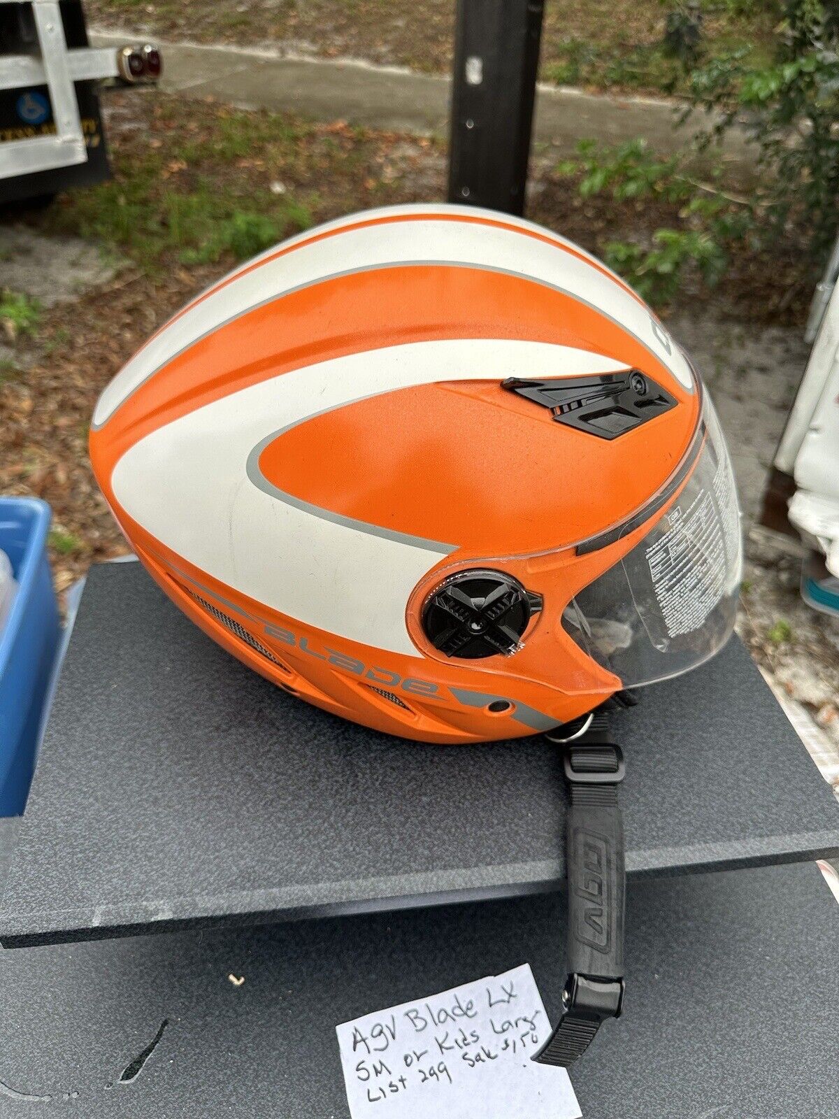AGV Blade LX Motorcycle Helmet Size Small or Kids Large Orange