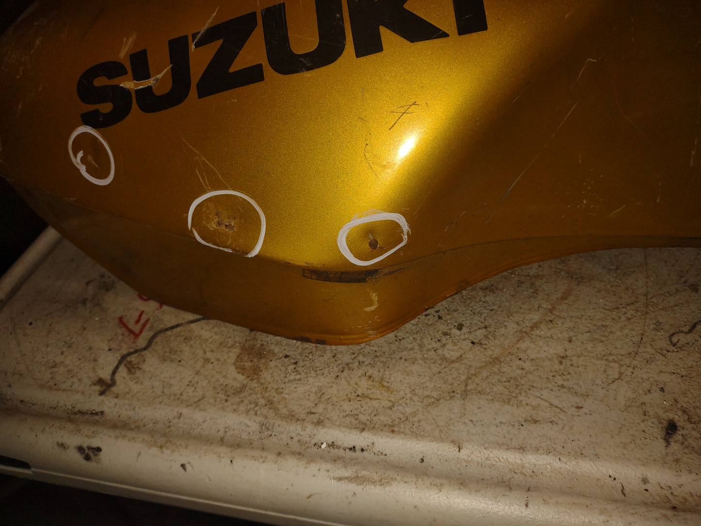 SOLD SOLD Suzuki Katana Gas Tank GSX600 GSX750 Fuel Petrol Cell Reservoir OEM