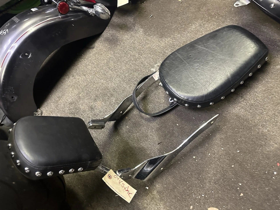 Yamaha V-Star 650 Front & Rear Seat Seats Sissy bar back Rest VStar XVS650 XVS