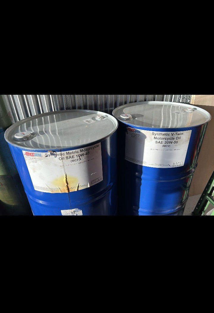 SOLD SOLD Amsoil 55 Gallon Drum 10W40 or 20W50 Synthetic Oil Metric 10W-40 20W-50