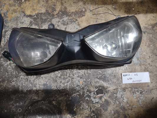 05 Kawasaki 636 Headlight Head Light Lamp ZX-6R ZX-6 ZX6r Damaged